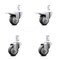Service Caster 3 Inch Thermoplastic Rubber 7/8 Inch Square Stem Caster Total Lock Brakes, 2PK SCC-SQTTL20S314-TPRB-78-2-S-2 - alternate 3